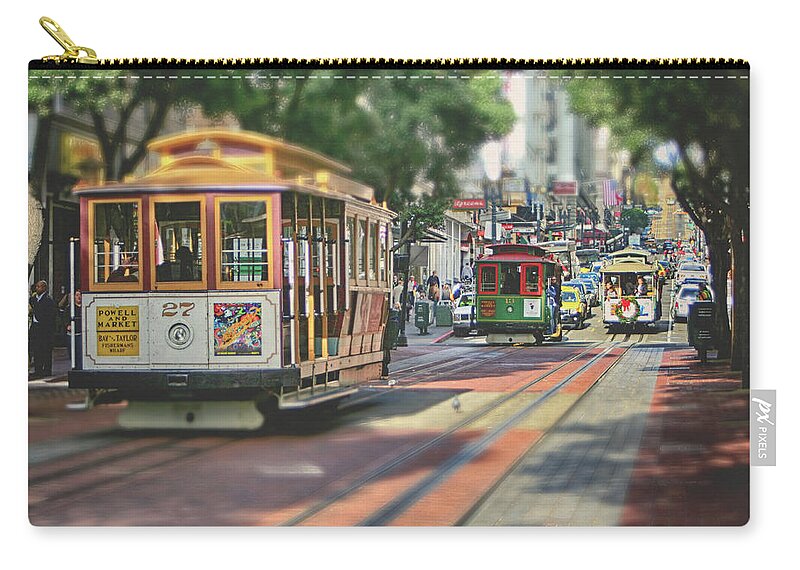 San Francisco Zip Pouch featuring the photograph Streets of San Francisco by Laurie Search