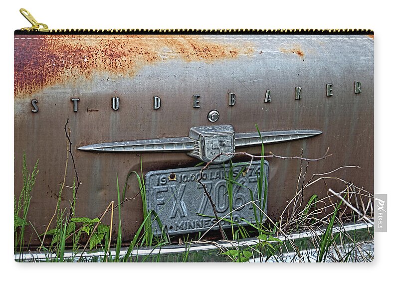 Studebaker Zip Pouch featuring the photograph Studebaker #18 by James Clinich