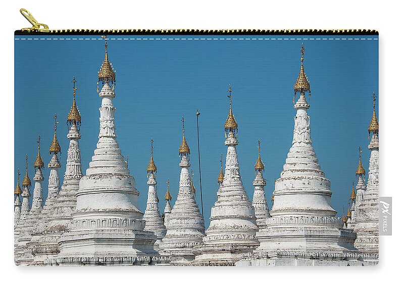 Built Structure Zip Pouch featuring the photograph Stupas At Sandamuni Pagoda by Thant Zaw Wai