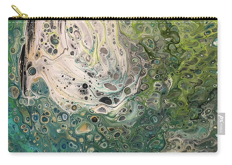 Acrylic Zip Pouch featuring the painting Submerged by Teresa Wilson