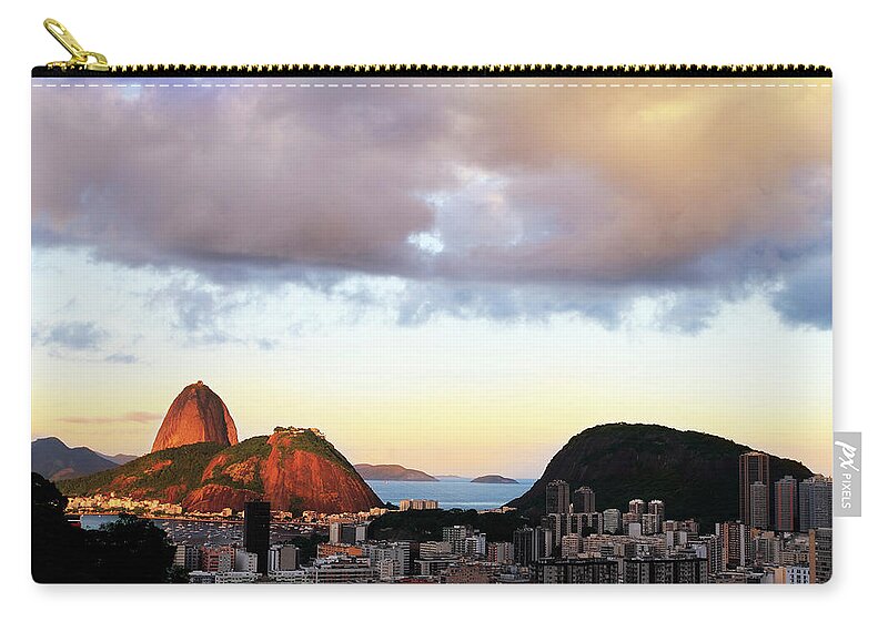Scenics Zip Pouch featuring the photograph Sugarloaf And Botafogo District by Luoman