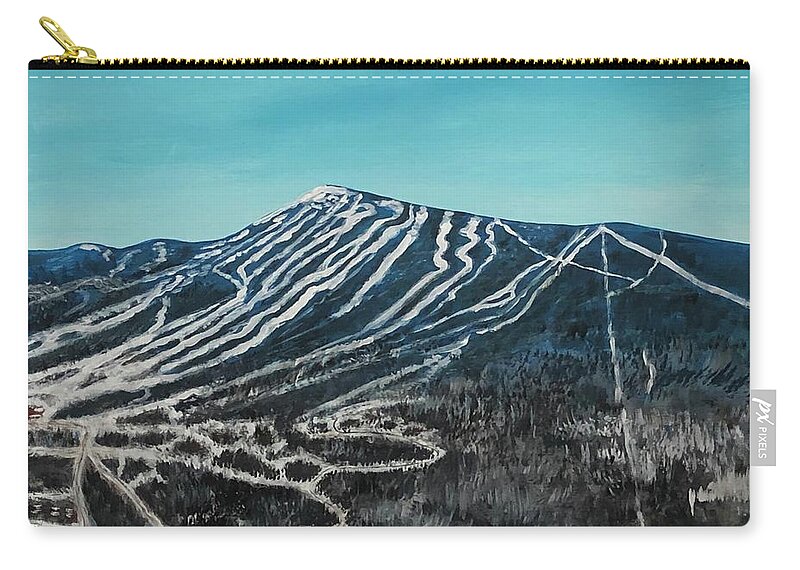 Sugarloaf Zip Pouch featuring the painting Sugarloaf by Wahleyah Black