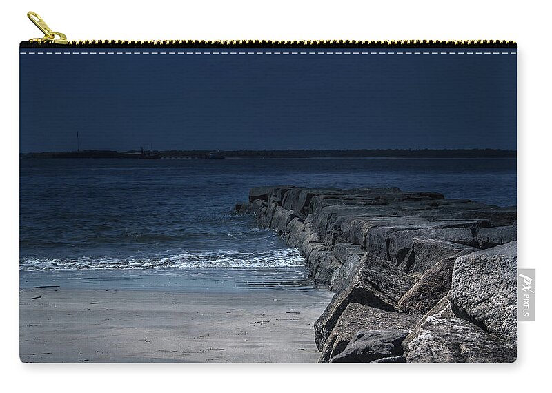 Sullivan Zip Pouch featuring the photograph Sullivan Island by Darrell Foster