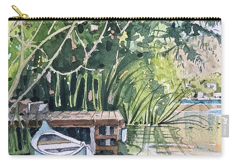 Canoe Carry-all Pouch featuring the painting Summer Afternoon by Luisa Millicent