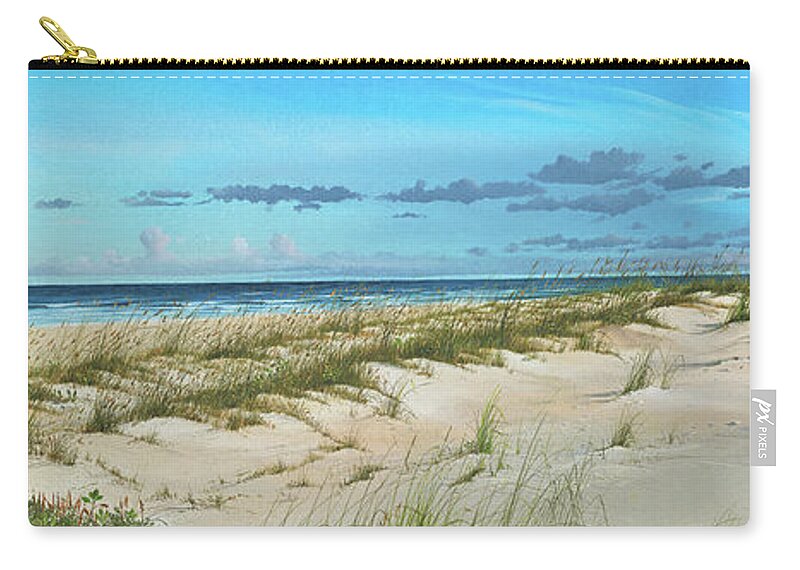 Summer Breeze Florida Landscape Painting Zip Pouch featuring the painting Summer Breeze by Mike Brown