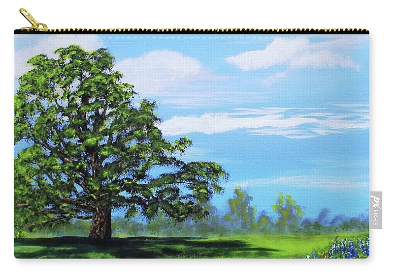 Landscape Zip Pouch featuring the painting Summer Breeze by Robert Clark
