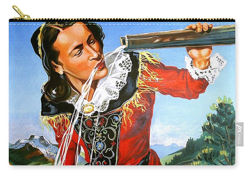 Switzerland Zip Pouch featuring the digital art Summer in Switzerland by Long Shot