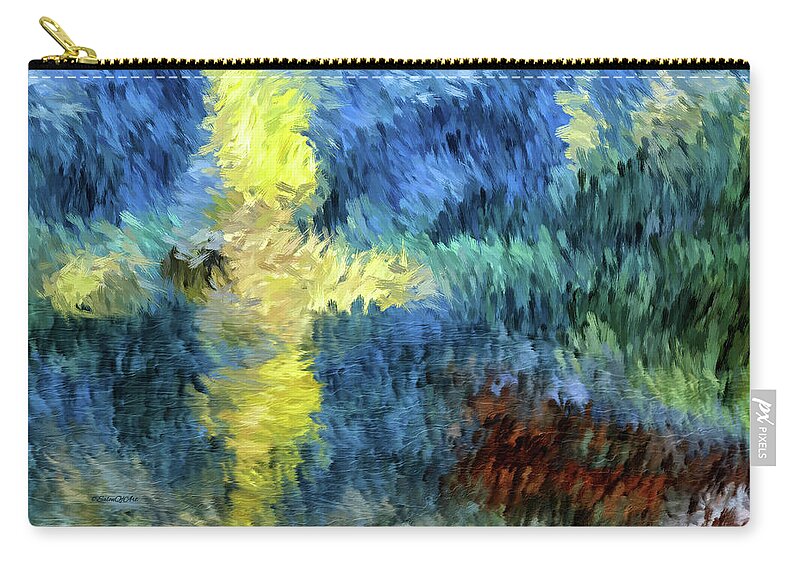 Summer Zip Pouch featuring the digital art Summer Lake Impressions by Doreen Erhardt