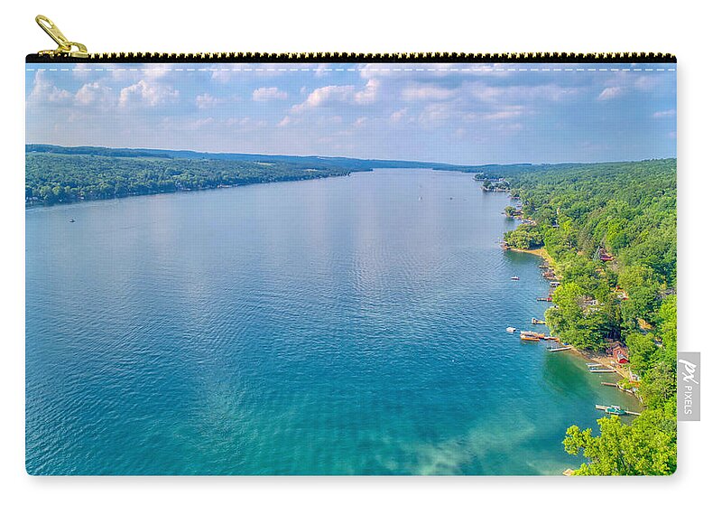 Finger Lakes Zip Pouch featuring the photograph Summer On Keuka Lake by Anthony Giammarino