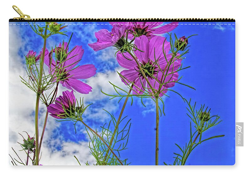 Flowers Zip Pouch featuring the photograph Summer Sky by Alana Thrower