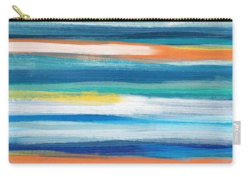 Beach Carry-all Pouch featuring the painting Summer Surf 3- Art by Linda Woods by Linda Woods