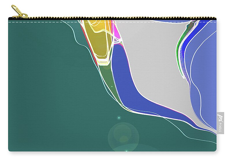 Abstract Zip Pouch featuring the digital art Summer's End by Gina Harrison
