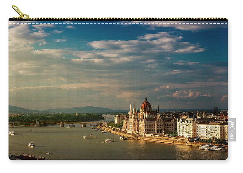 2018 Zip Pouch featuring the photograph Sunlit Budapest by Rob Amend
