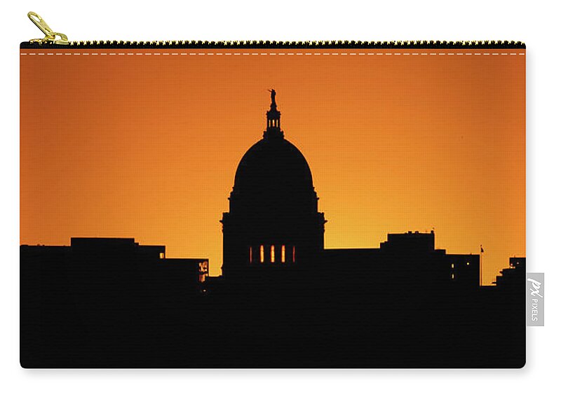 Capitol Zip Pouch featuring the photograph Sunny Silhouette by Amfmgirl Photography