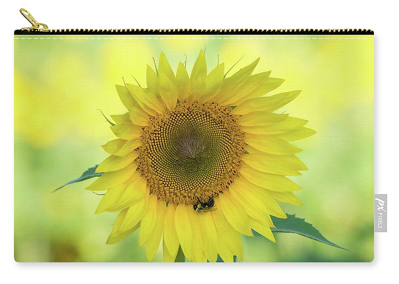Sunflower Zip Pouch featuring the photograph Sunny Sunflower by Mary Ann Artz