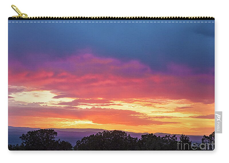 Natanson Zip Pouch featuring the photograph Sunrise in July 1 by Steven Natanson