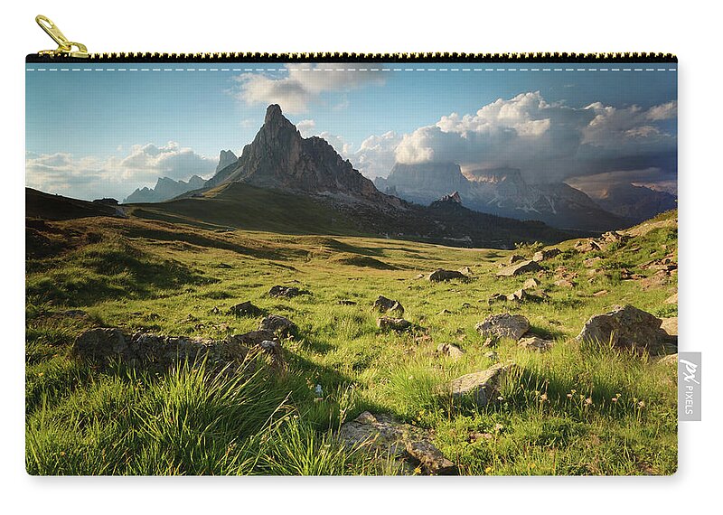 Tranquility Carry-all Pouch featuring the photograph Sunset At Giau Pass by Matteo Colombo