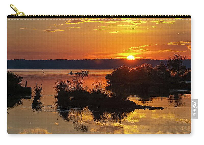 Sunset Zip Pouch featuring the photograph Sunset, Mallows Bay by Cindy Lark Hartman