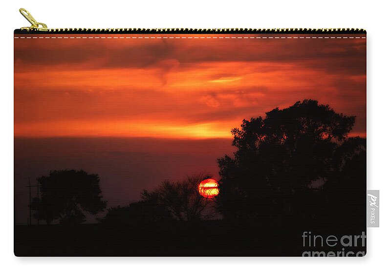 Sunset Near Dolliver State Parkettes Zip Pouch featuring the photograph Sunset Near Dolliver State Park by Kathy M Krause