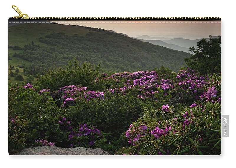 Scenics Zip Pouch featuring the photograph Sunset On The Appalachian Trail by Jerry Whaley