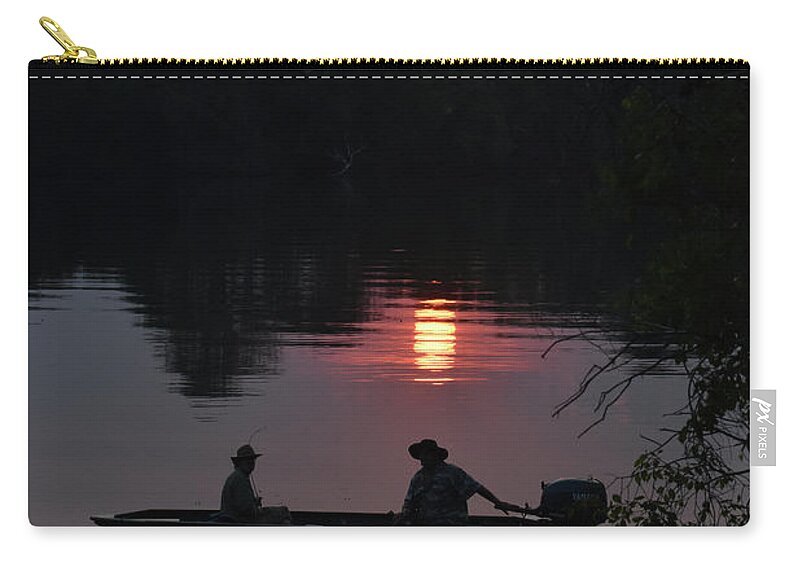 River Carry-all Pouch featuring the photograph Sunset Over the Kafue River by Ben Foster