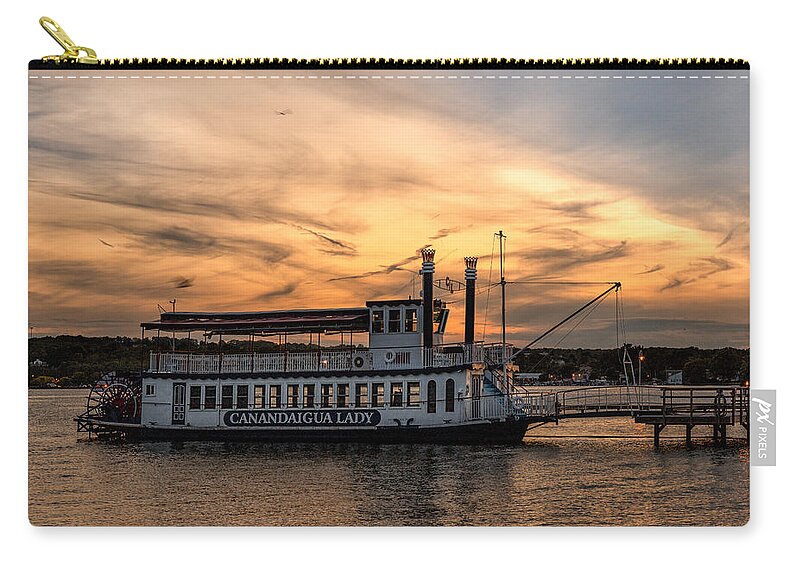 Sunset Carry-all Pouch featuring the photograph Sunset over the Lady by Rod Best