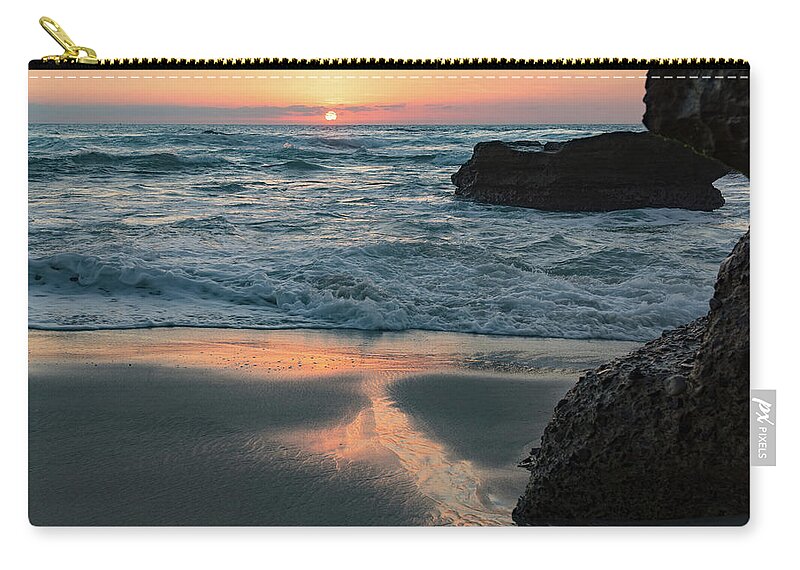 La Jolla Zip Pouch featuring the photograph Sunset Over the Pacific by Liz Albro