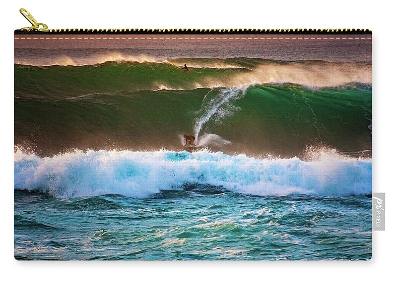 Surf Zip Pouch featuring the photograph Sunset Ride by Anthony Jones