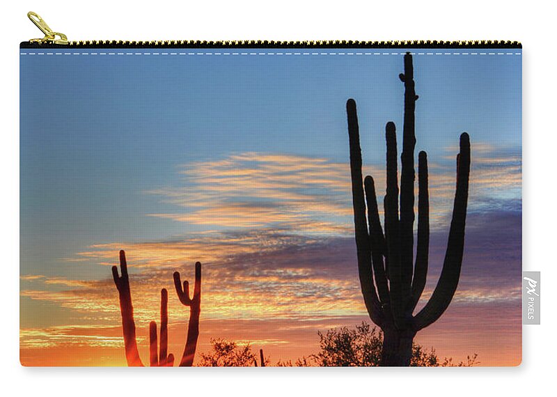 Sunset Zip Pouch featuring the photograph Sunset Spray by Joanne West