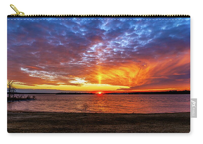 Cloudy Zip Pouch featuring the photograph Sunsets by Doug Long