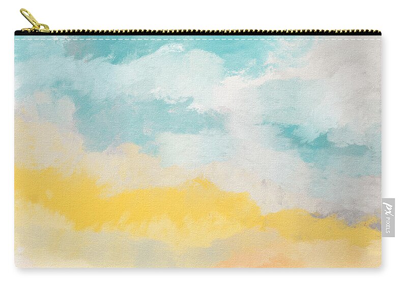 Landscape Zip Pouch featuring the mixed media Sunshine Day- Art by Linda Woods by Linda Woods