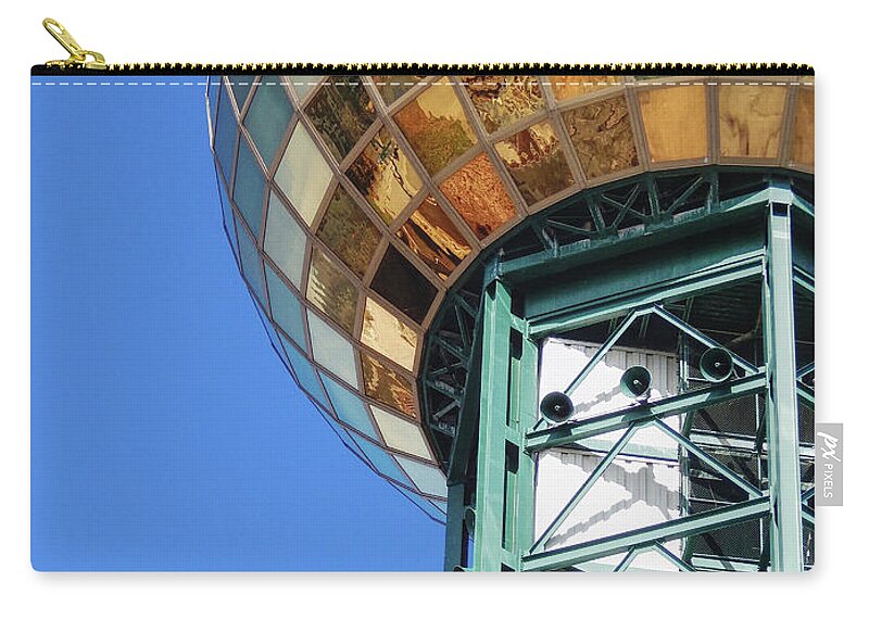 Sunsphere Zip Pouch featuring the photograph Sunsphere In Knoxville, TN by Phil Perkins