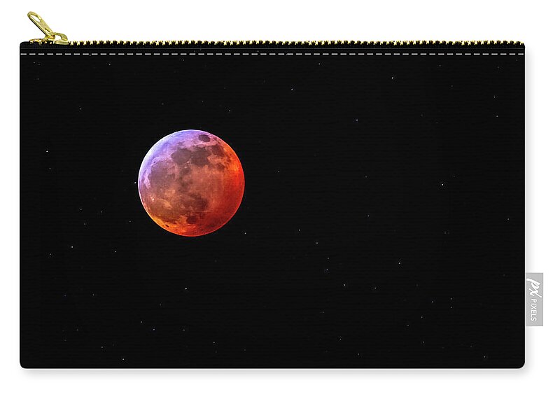 Moon Zip Pouch featuring the photograph Super Blood Wolf Moon by Allin Sorenson