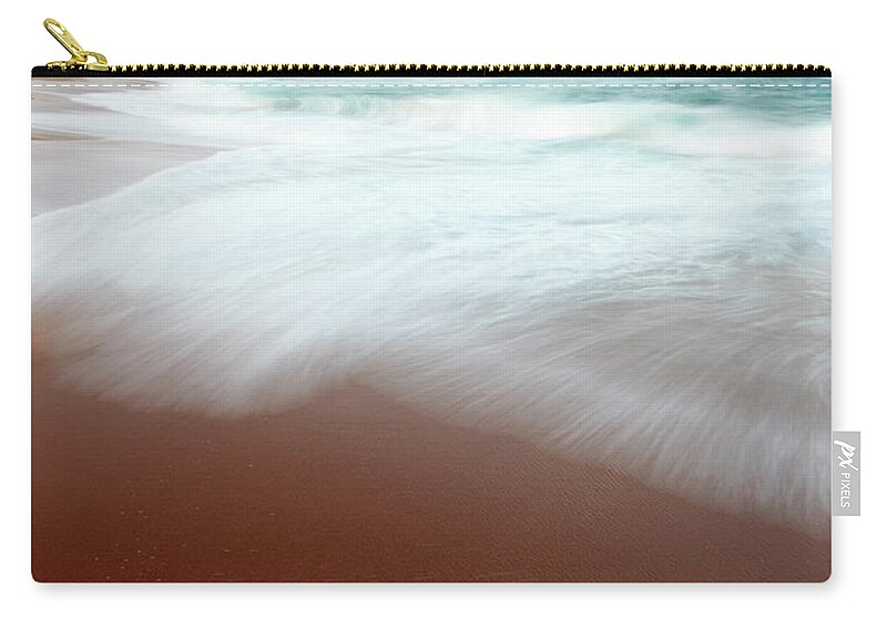 Tranquility Zip Pouch featuring the photograph Surf At Thompsons Bay Beach, Kwazulu by Neil Overy