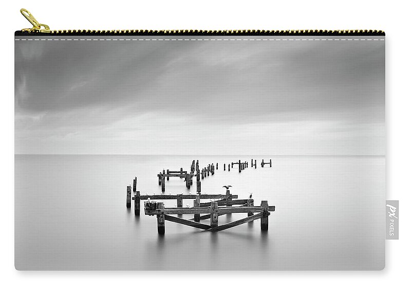 Tranquility Zip Pouch featuring the photograph Swanage Old Pier by Doug Chinnery