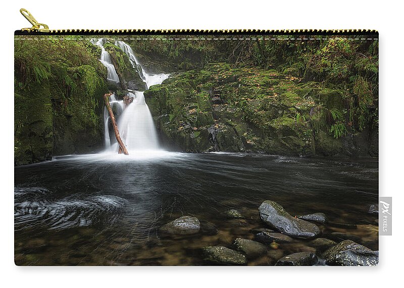 Boulder Zip Pouch featuring the photograph Sweet Creek Falls, Oregon by Alex Mironyuk