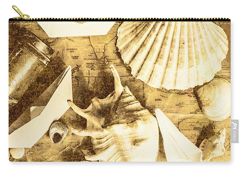 Seashore Zip Pouch featuring the photograph Tabling a cruise by Jorgo Photography