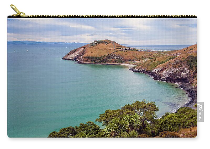 Tranquility Zip Pouch featuring the photograph Taiaroa Head, Pilots Beach, Harington by Kim Westerskov