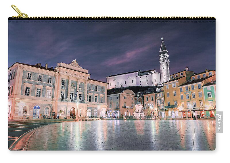 Europe Carry-all Pouch featuring the photograph Tartini Square by Elias Pentikis