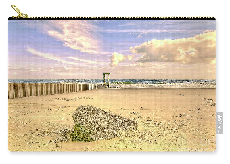 Scenic Zip Pouch featuring the photograph Temple Of The Sea by Kathy Baccari