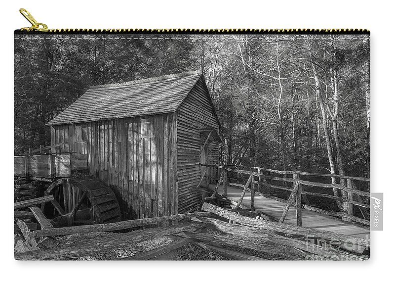 Grist Mill Zip Pouch featuring the photograph Tennessee Mill 2 by Mike Eingle