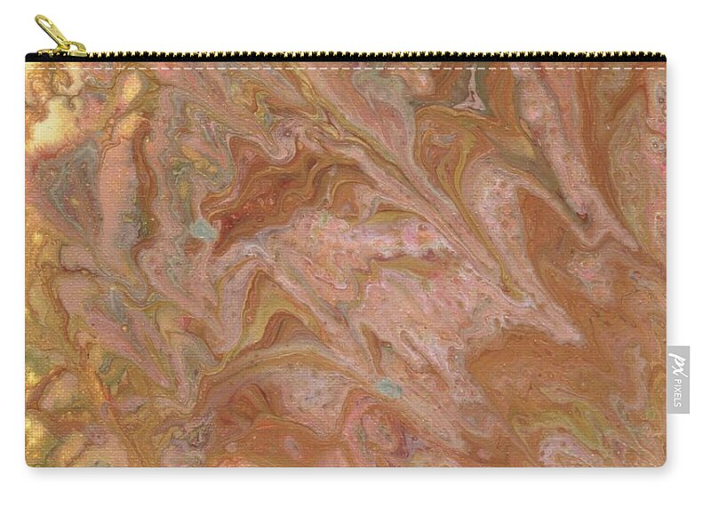 Paint Pouring Zip Pouch featuring the painting Thalia by Shannon Grissom