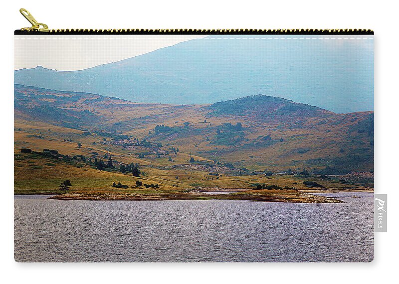 Reservoir Zip Pouch featuring the photograph That small island by Milena Ilieva