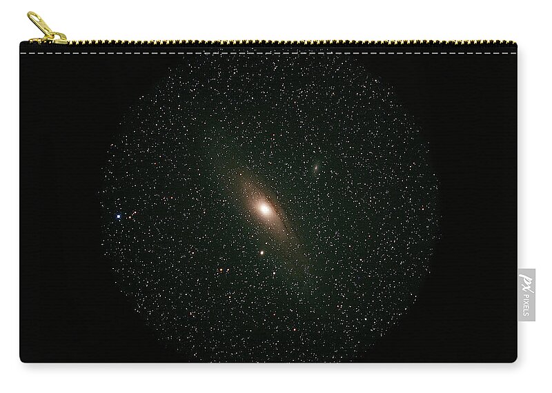Black Color Zip Pouch featuring the photograph The Andromeda Galaxy by Imagenavi
