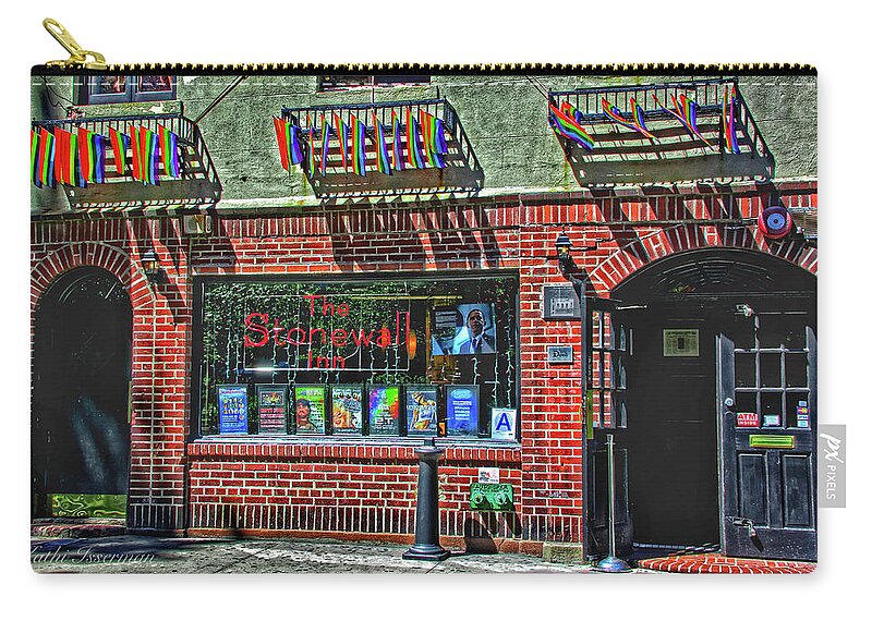 Stonewall Inn Zip Pouch featuring the photograph The Beginning by Kathi Isserman