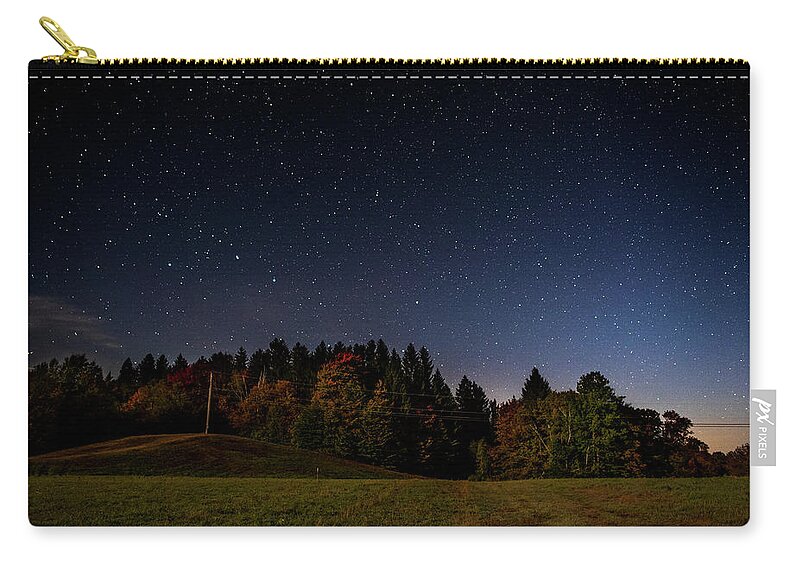Ludlow Zip Pouch featuring the photograph The Big Dipper over Ludlow VT Fall Foliage by Toby McGuire