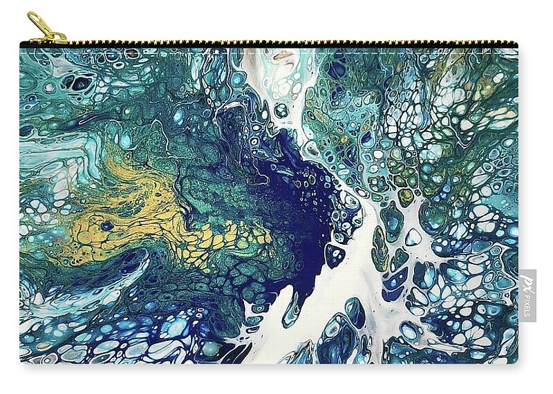 Acrylic Zip Pouch featuring the painting The Big Splash by Teresa Wilson by Teresa Wilson