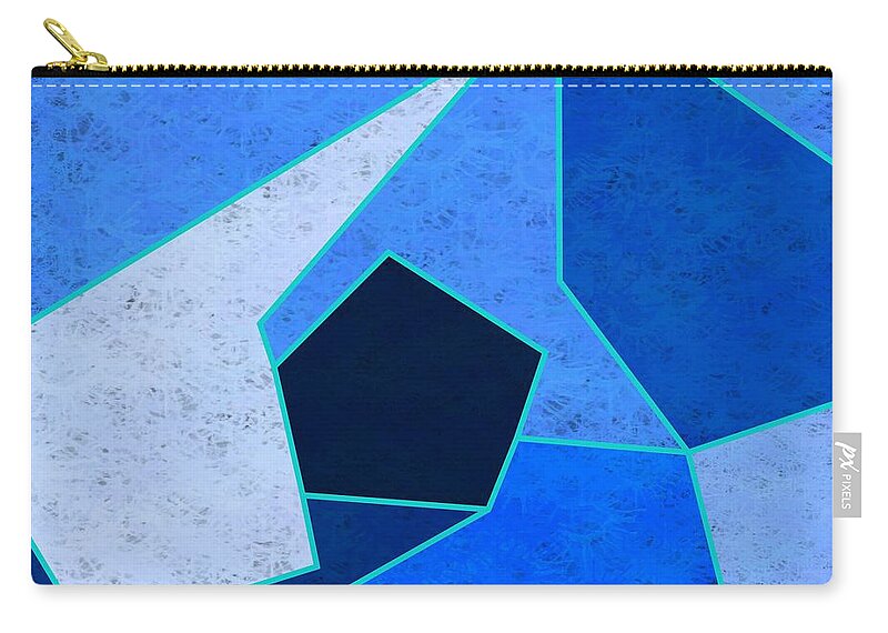Blue Zip Pouch featuring the digital art The Blues by Bill King