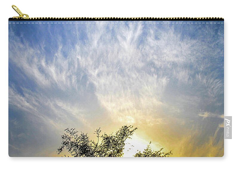 Scenics Zip Pouch featuring the photograph The Burning Bush by Itay Bar-lev
