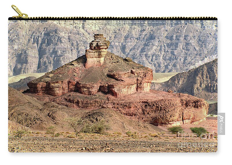 Country Zip Pouch featuring the photograph The colored Bolt Hill At sunrise by Arik Baltinester